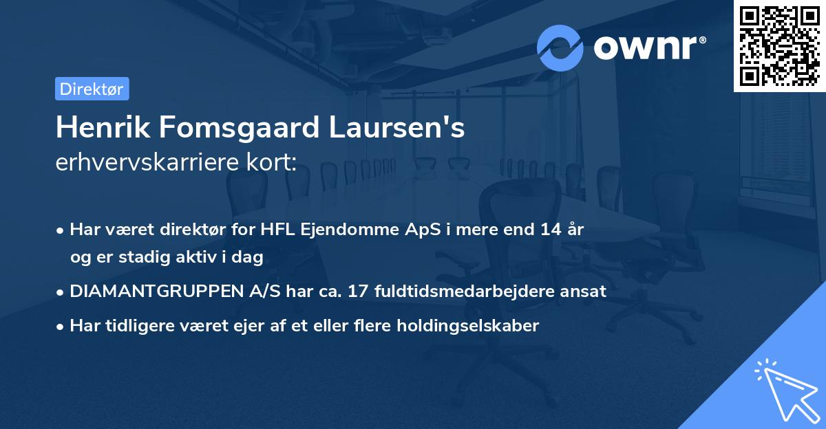 Henrik Fomsgaard Laursen's erhvervskarriere kort