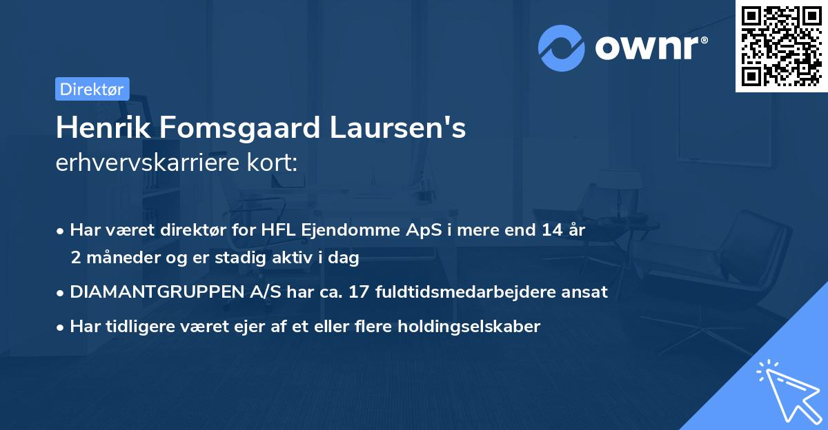 Henrik Fomsgaard Laursen's erhvervskarriere kort