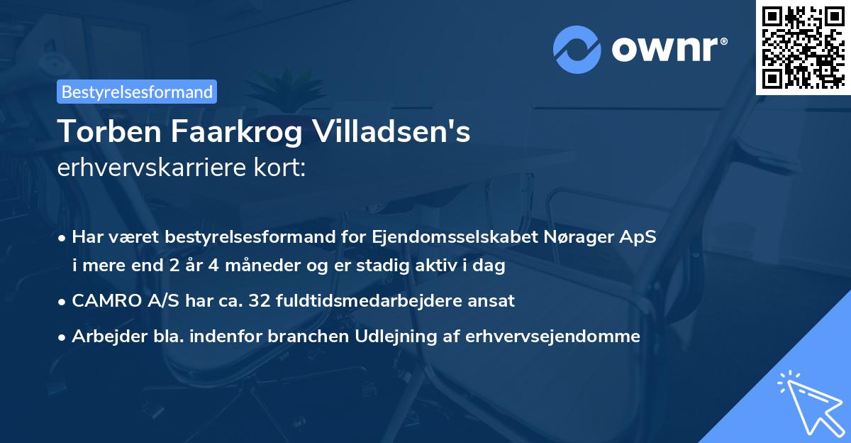 Torben Faarkrog Villadsen's erhvervskarriere kort