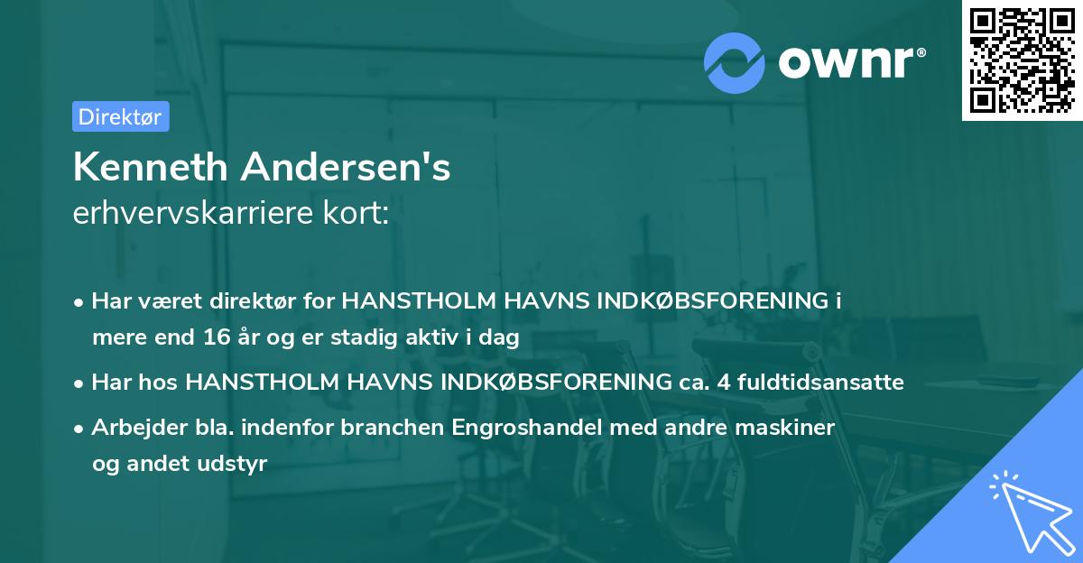 Kenneth Andersen's erhvervskarriere kort