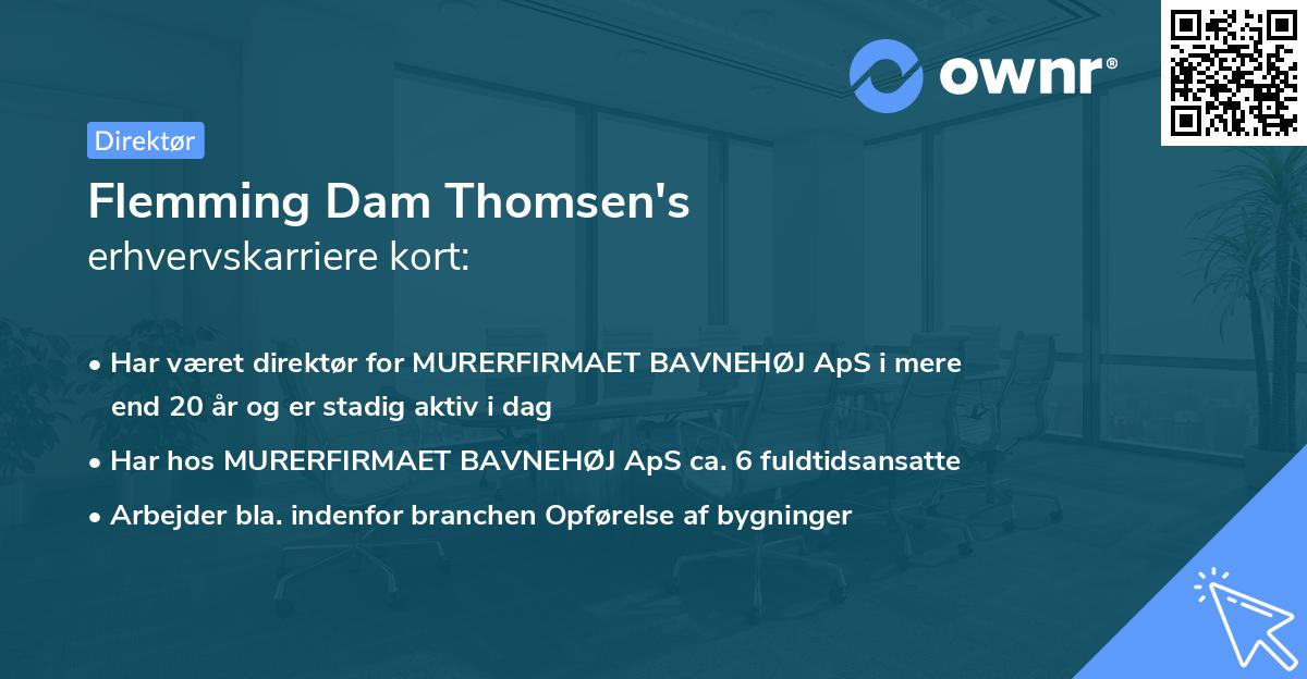 Flemming Dam Thomsen's erhvervskarriere kort
