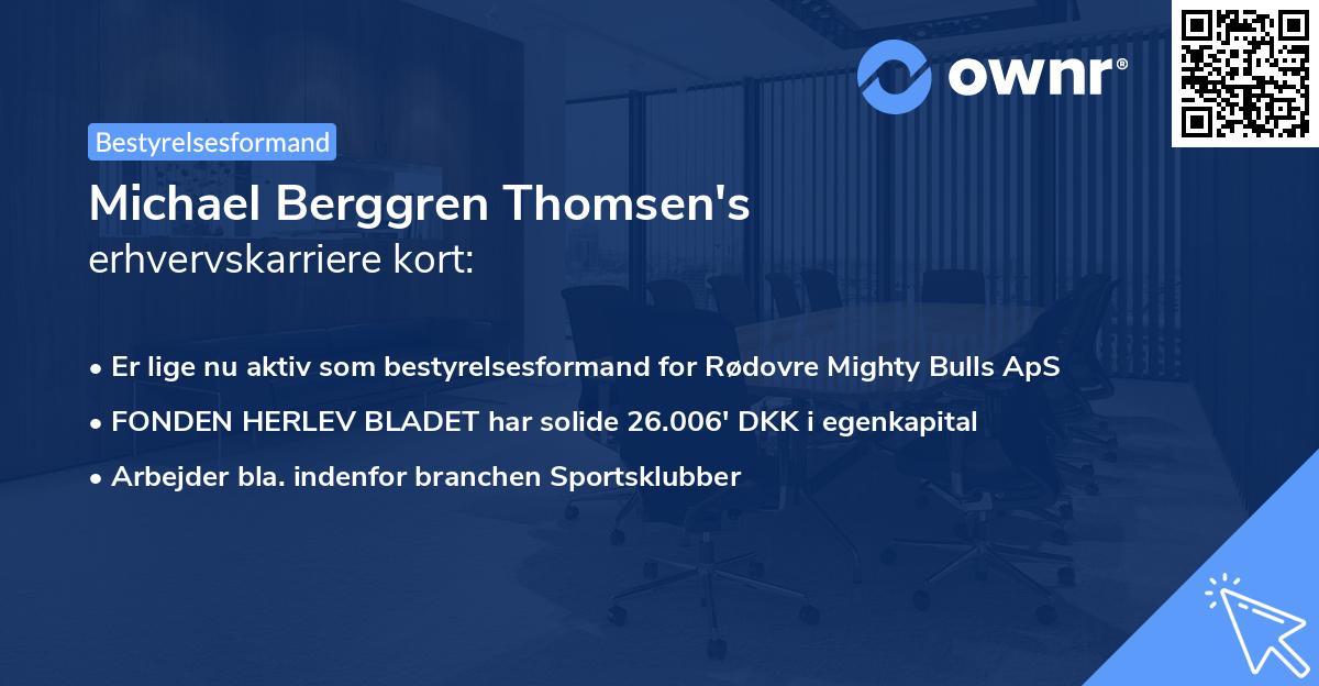 Michael Berggren Thomsen's erhvervskarriere kort