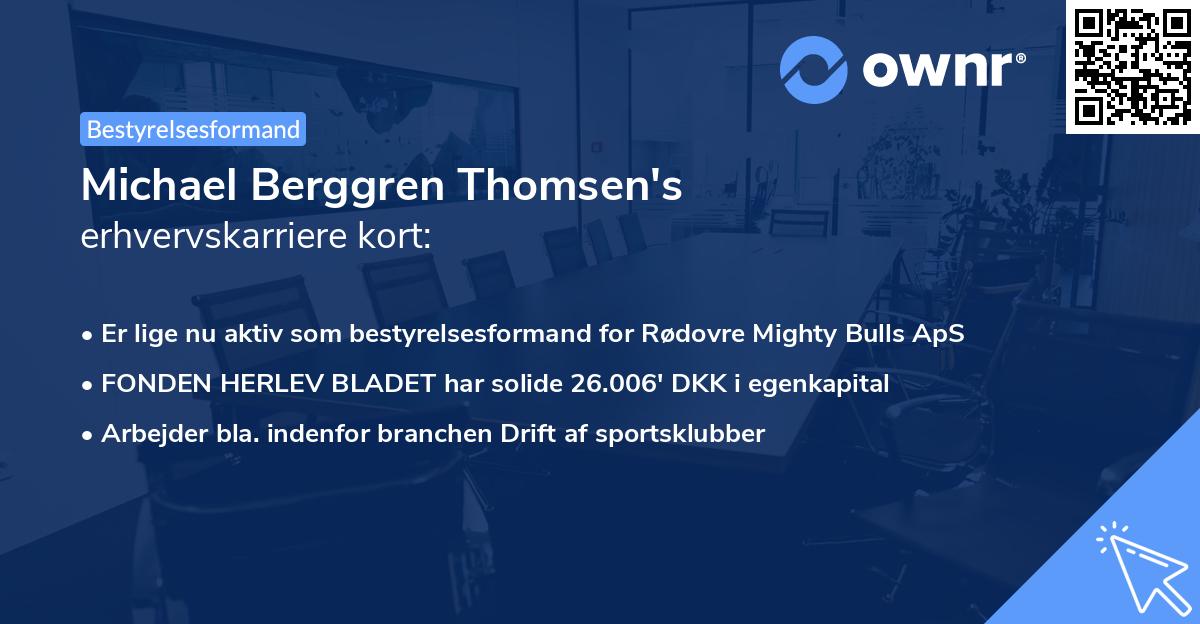 Michael Berggren Thomsen's erhvervskarriere kort