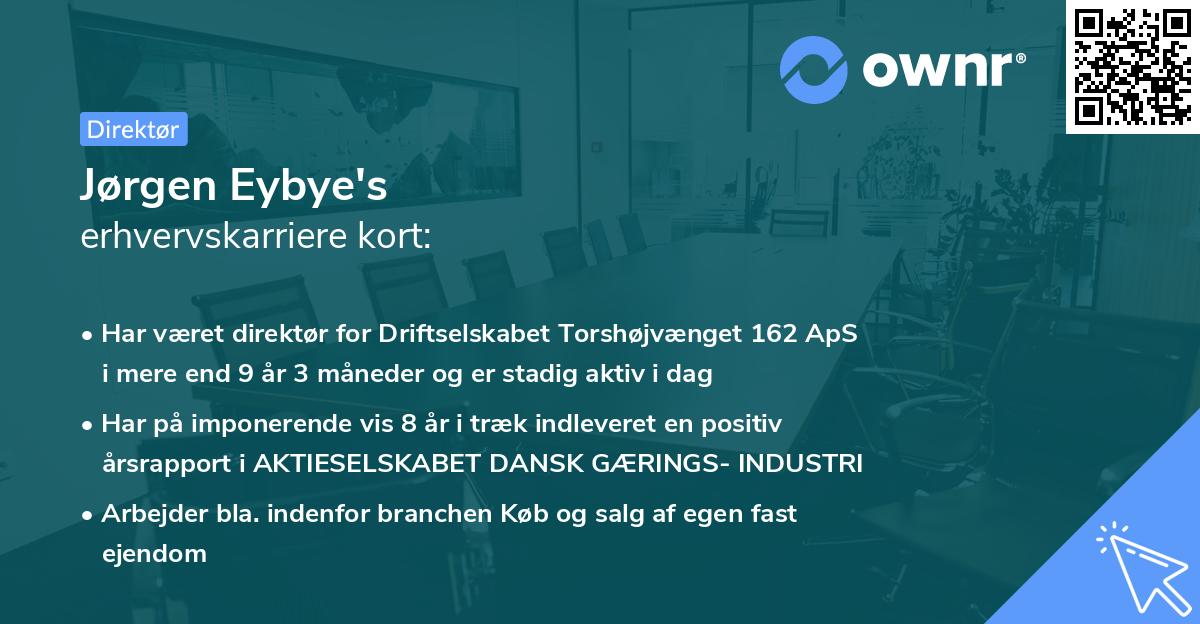 Jørgen Eybye's erhvervskarriere kort