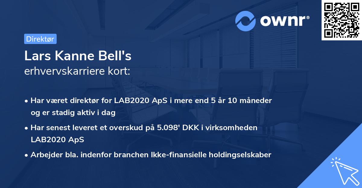 Lars Kanne Bell's erhvervskarriere kort