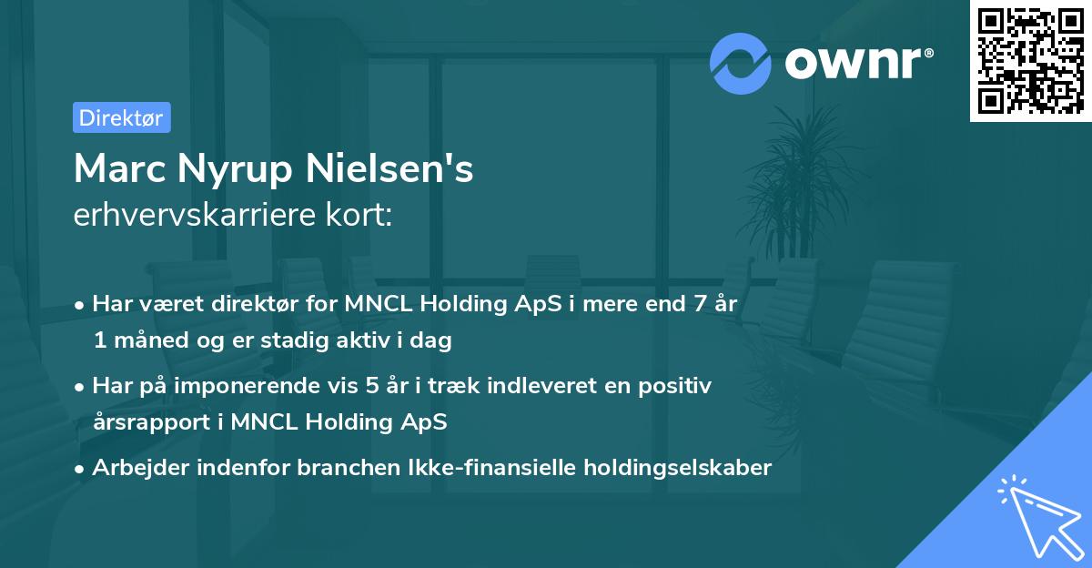Marc Nyrup Nielsen's erhvervskarriere kort
