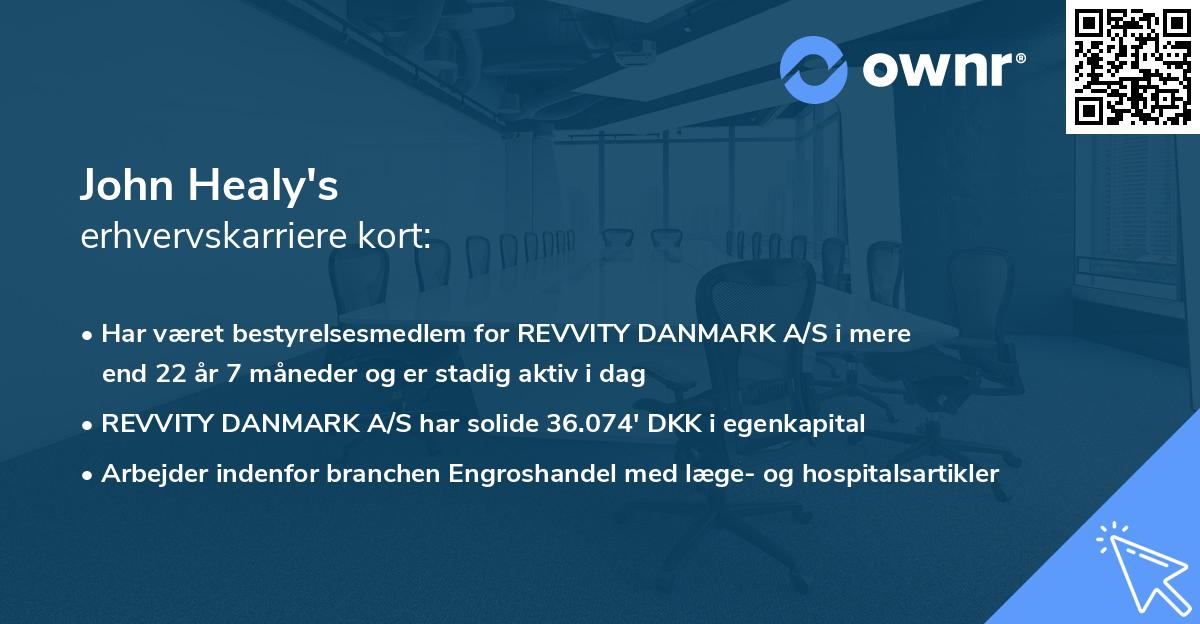 John Healy's erhvervskarriere kort
