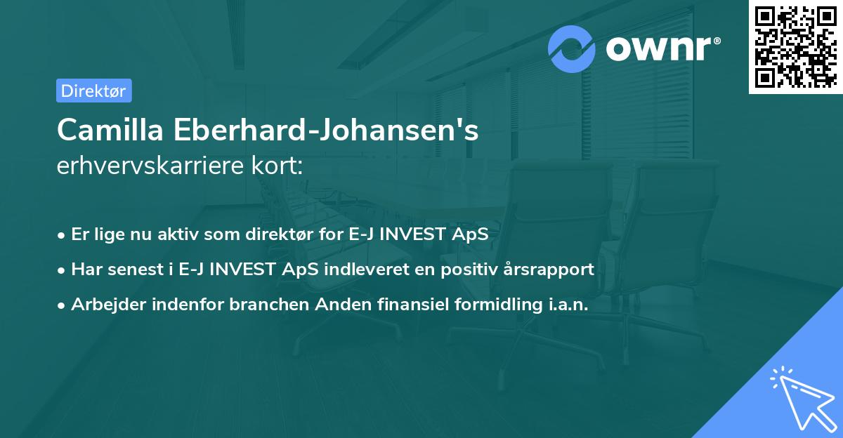Camilla Eberhard-Johansen's erhvervskarriere kort