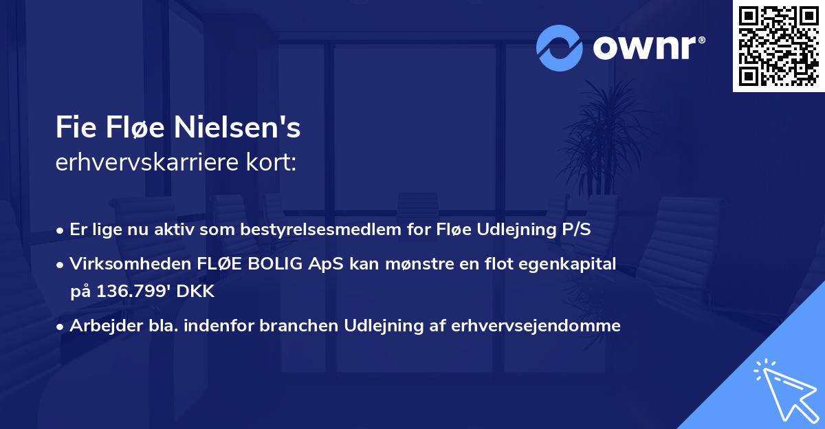 Fie Fløe Nielsen's erhvervskarriere kort