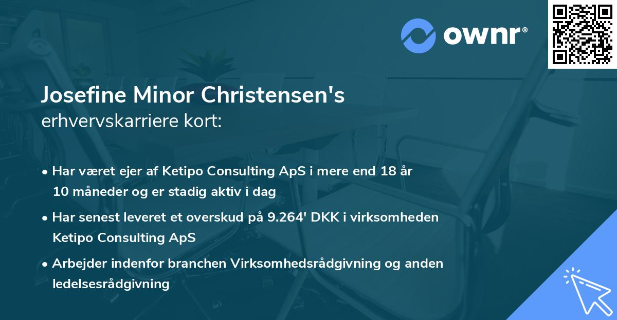 Josefine Minor Christensen's erhvervskarriere kort
