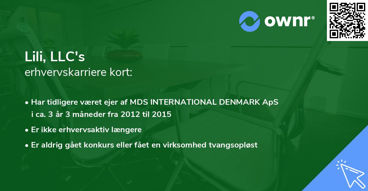Lili, LLC's erhvervskarriere kort