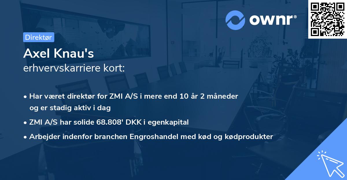 Axel Knau's erhvervskarriere kort
