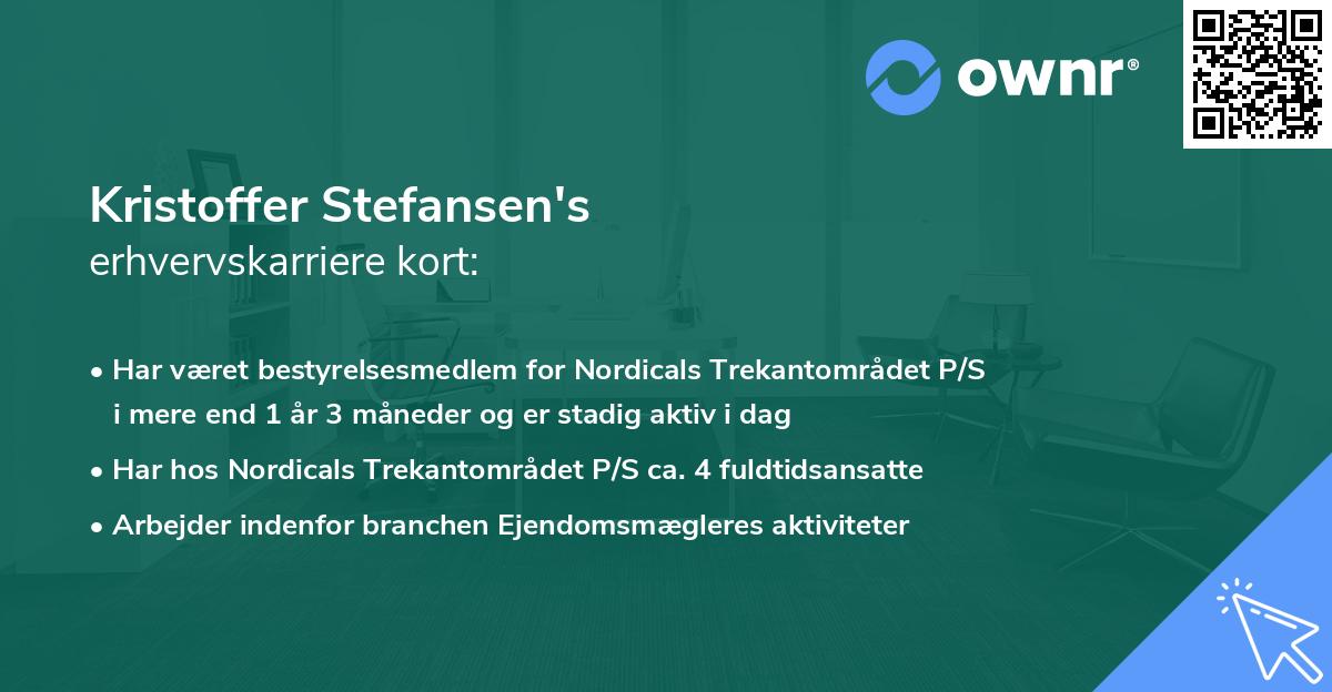 Kristoffer Stefansen's erhvervskarriere kort