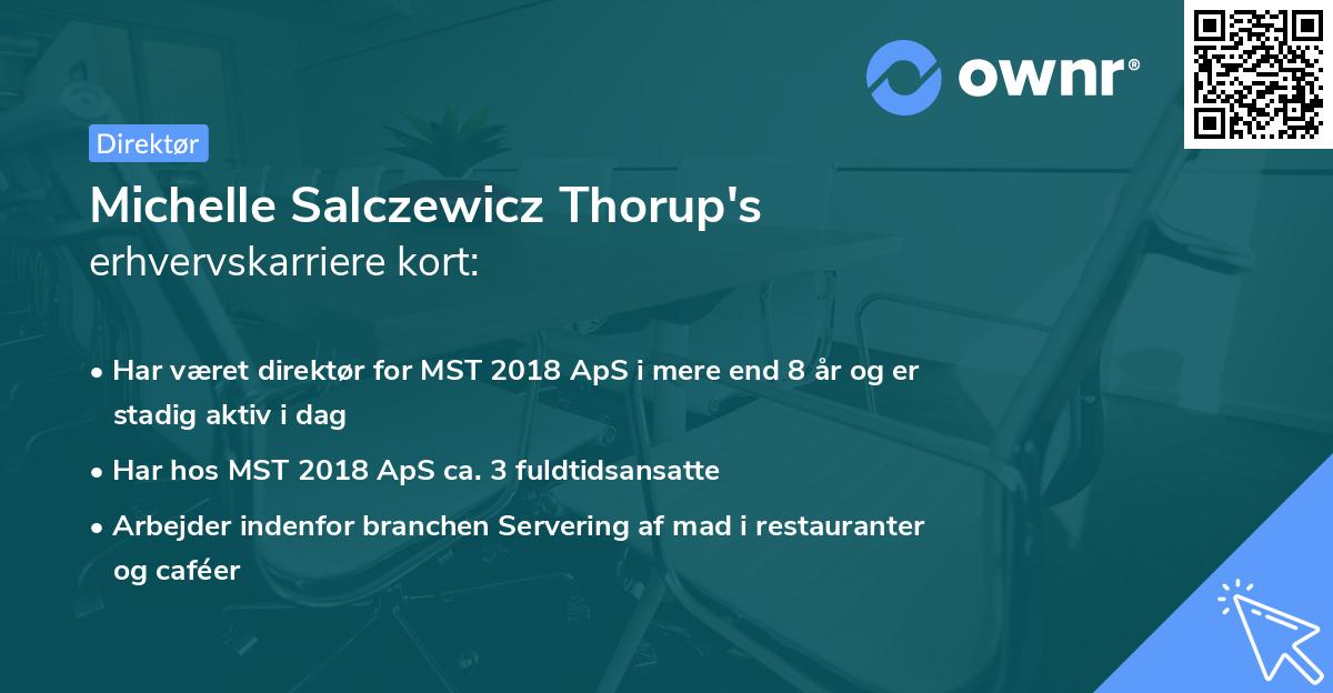 Michelle Salczewicz Thorup's erhvervskarriere kort