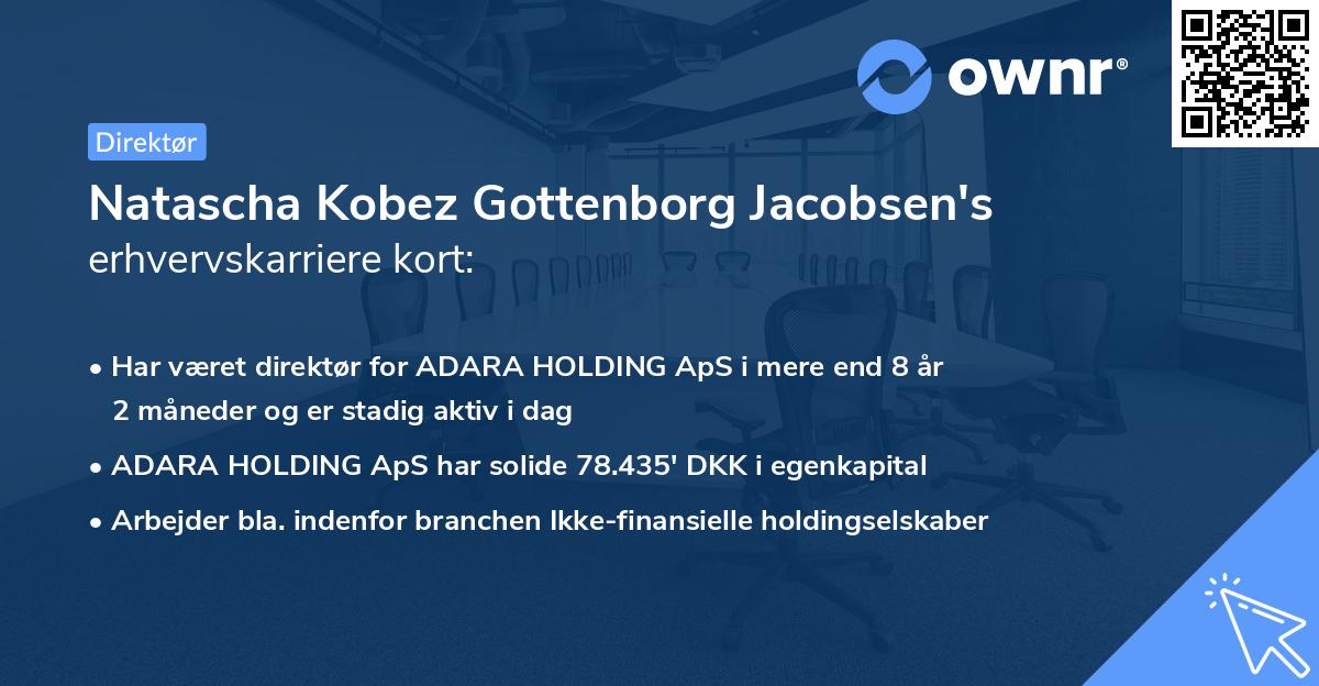 Natascha Kobez Gottenborg Jacobsen's erhvervskarriere kort