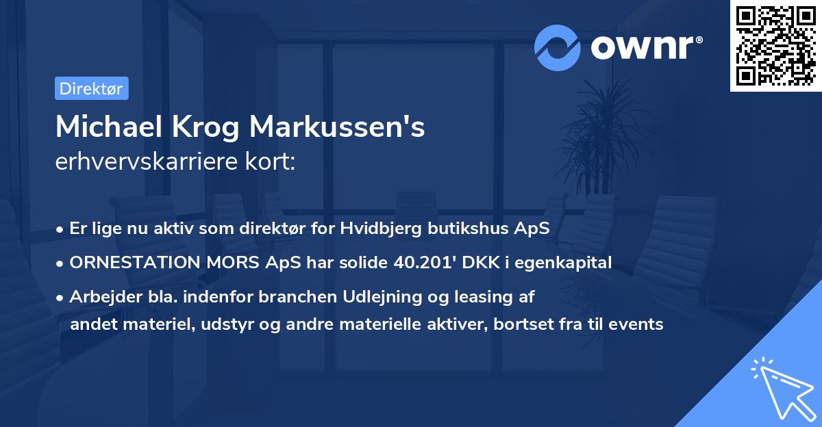 Michael Krog Markussen's erhvervskarriere kort