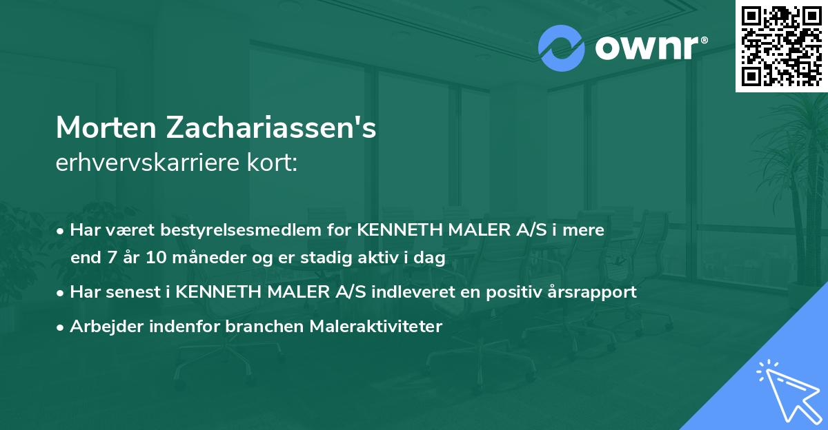 Morten Zachariassen's erhvervskarriere kort