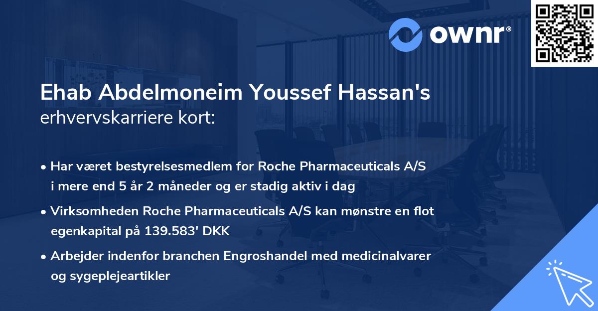 Ehab Abdelmoneim Youssef Hassan's erhvervskarriere kort