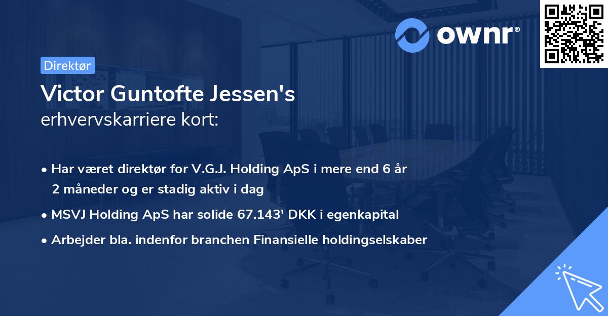 Victor Guntofte Jessen's erhvervskarriere kort