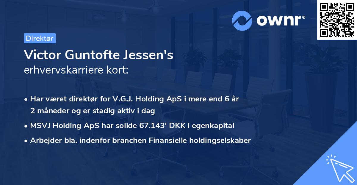 Victor Guntofte Jessen's erhvervskarriere kort