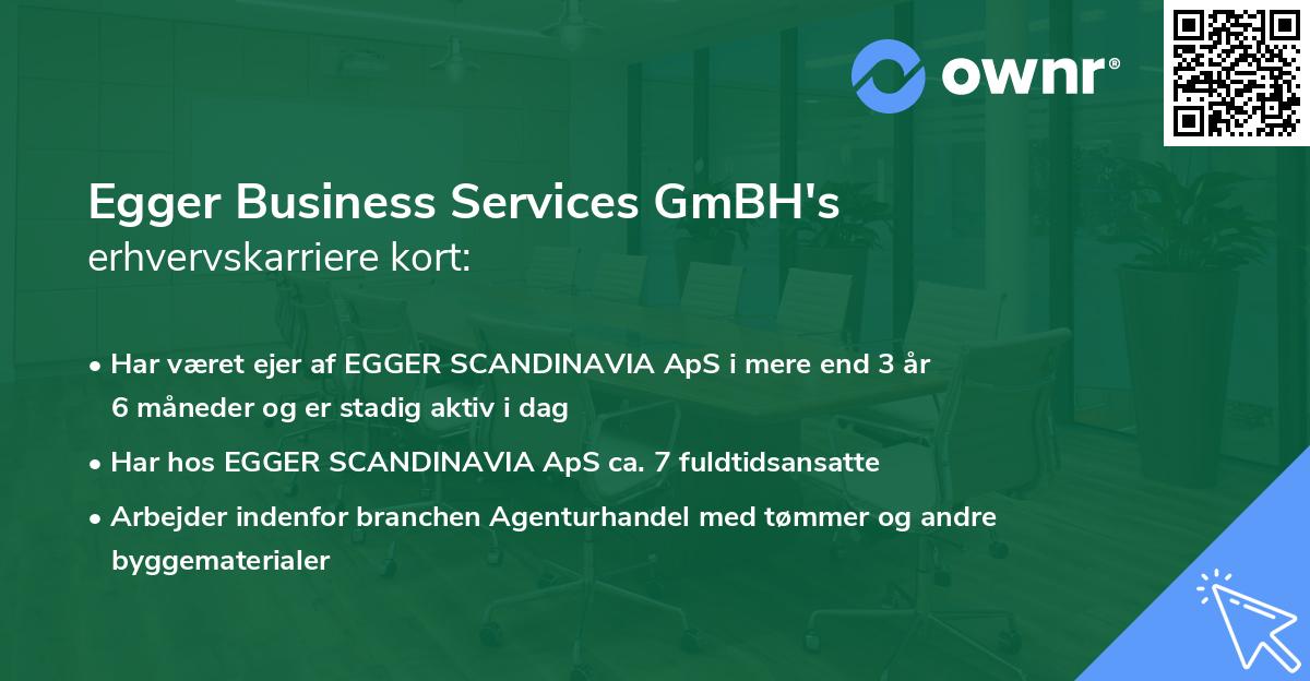 Egger Business Services GmBH's erhvervskarriere kort