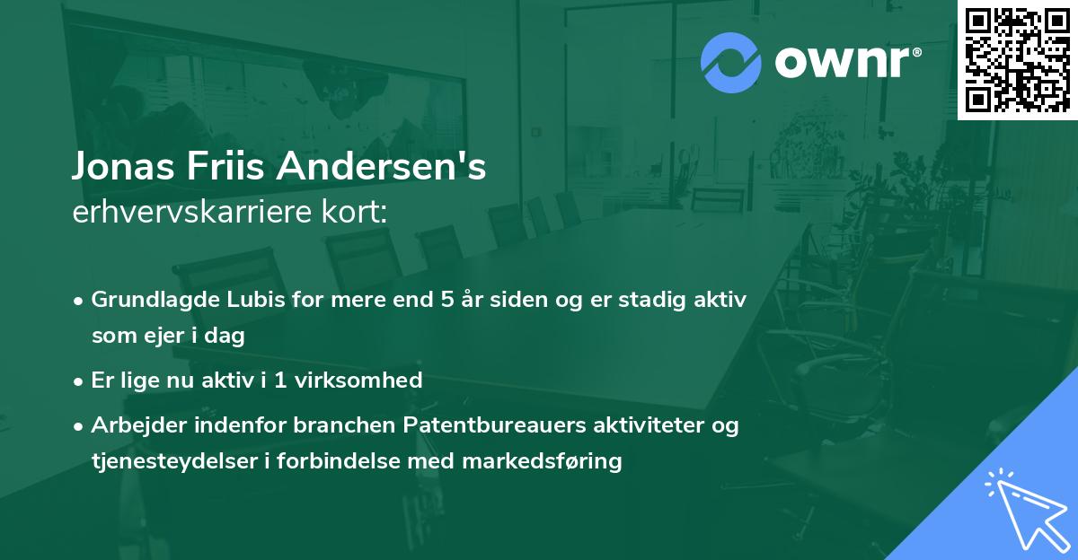 Jonas Friis Andersen's erhvervskarriere kort