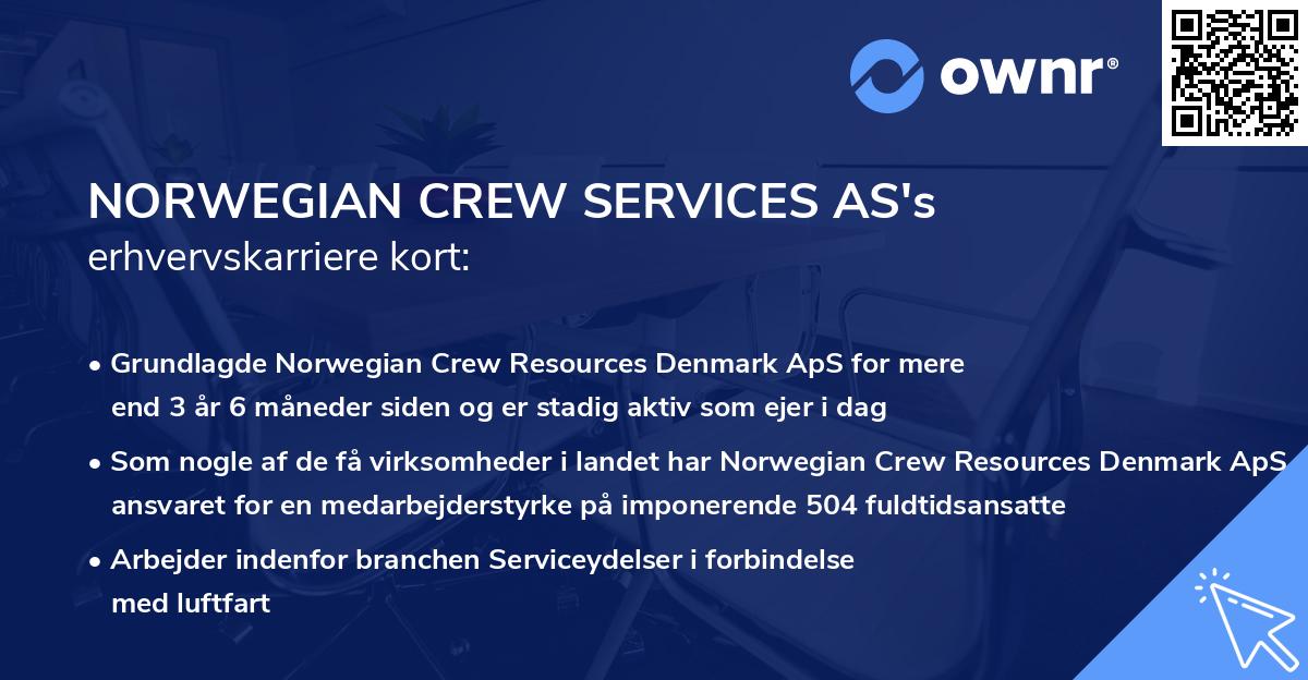 NORWEGIAN CREW SERVICES AS's erhvervskarriere kort