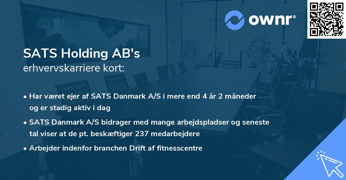 SATS Holding AB's erhvervskarriere kort