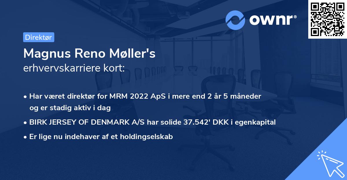 Magnus Reno Møller's erhvervskarriere kort