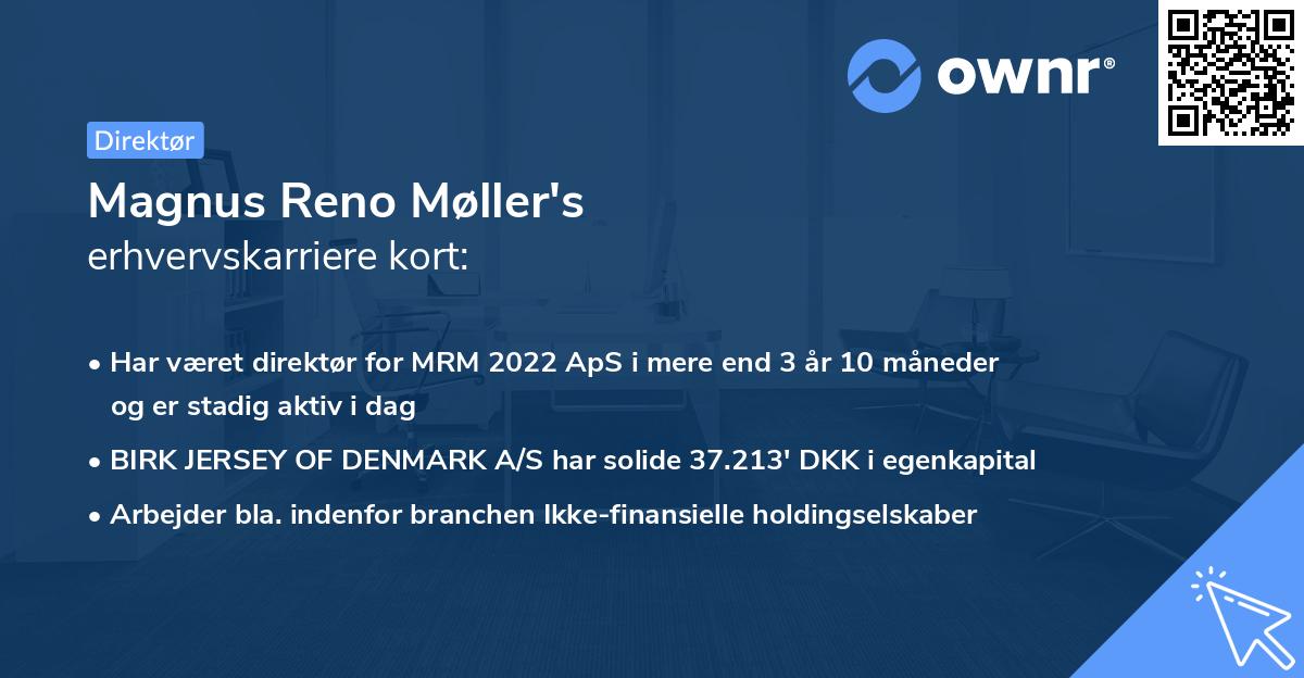 Magnus Reno Møller's erhvervskarriere kort