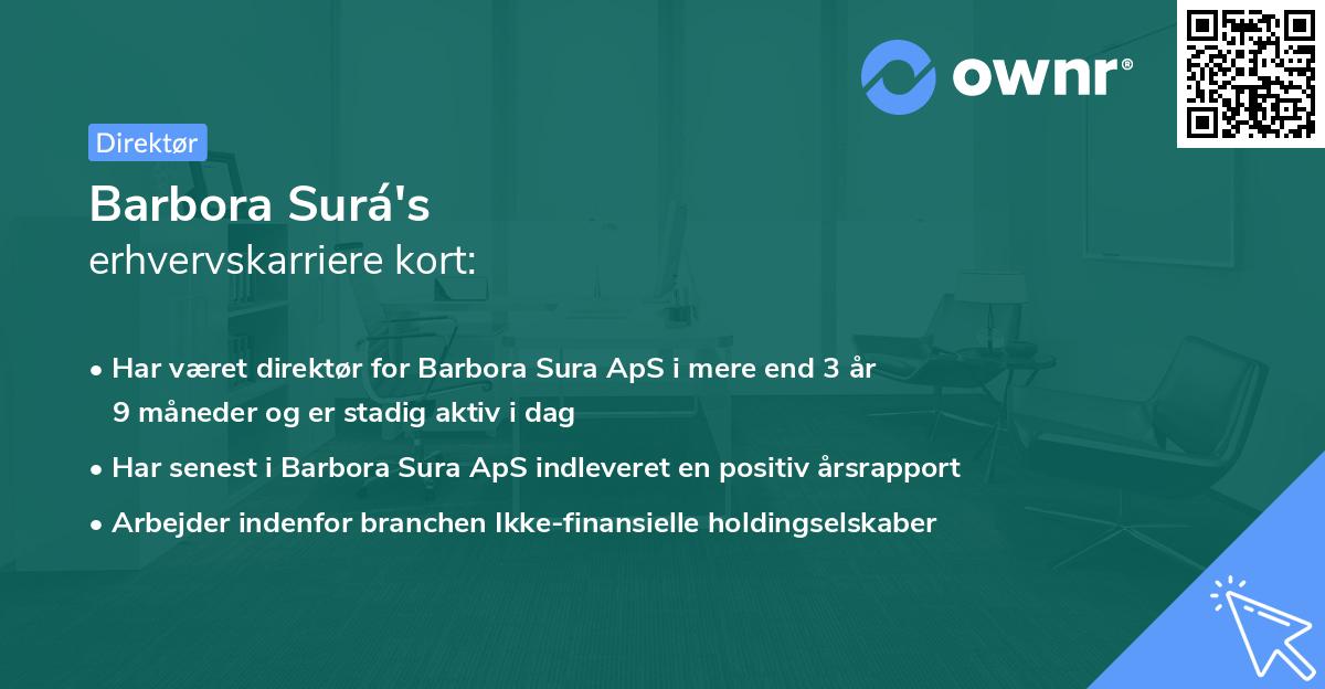Barbora Surá's erhvervskarriere kort