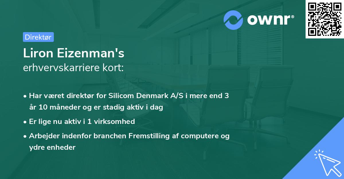 Liron Eizenman's erhvervskarriere kort