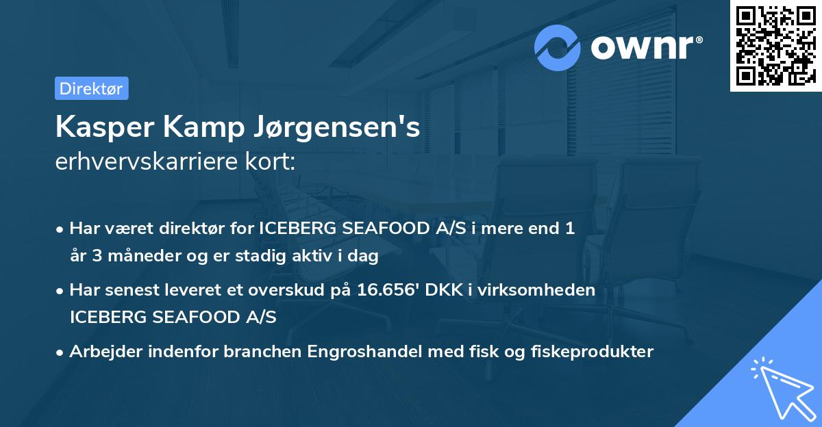 Kasper Kamp Jørgensen's erhvervskarriere kort