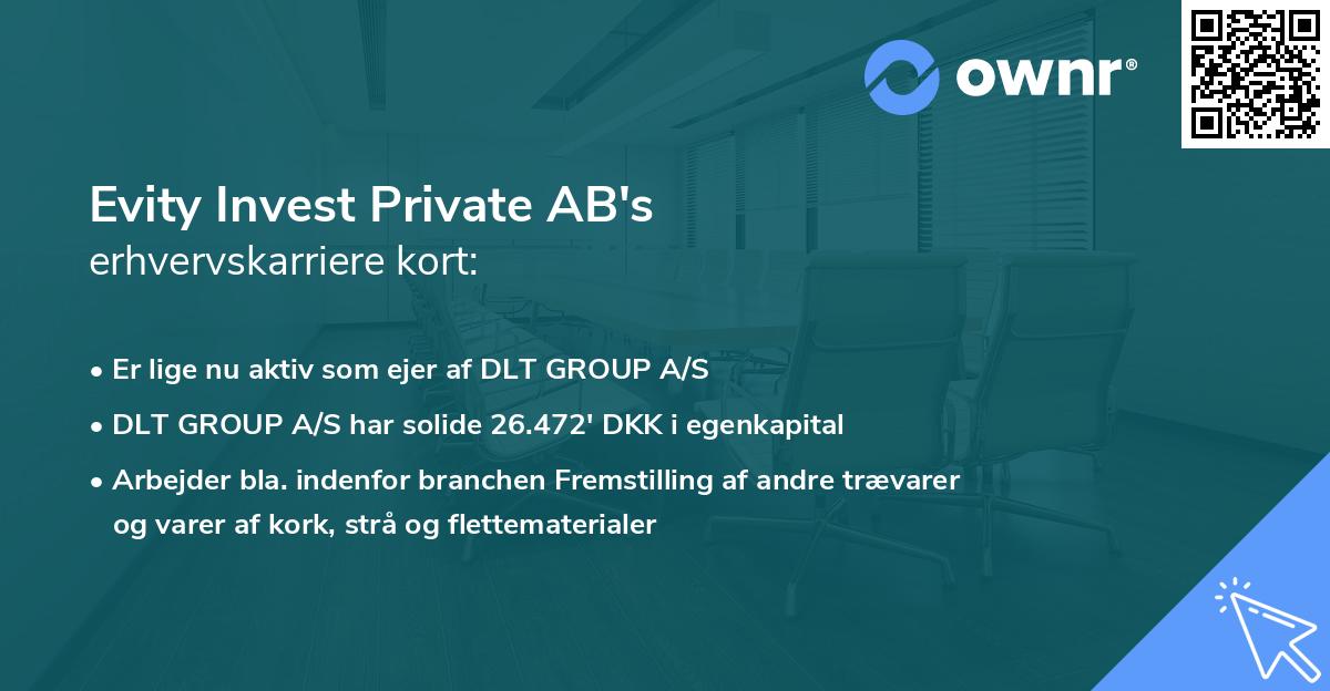 Evity Invest Private AB's erhvervskarriere kort