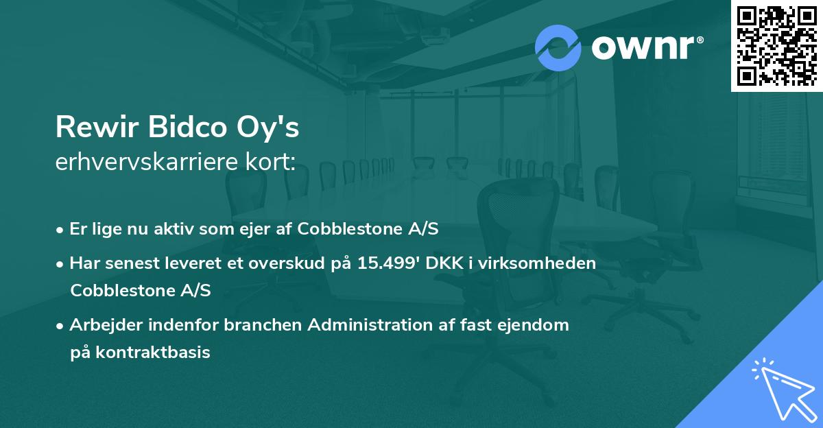 Rewir Bidco Oy's erhvervskarriere kort