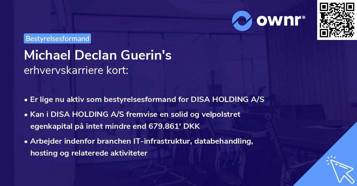 Michael Declan Guerin's erhvervskarriere kort