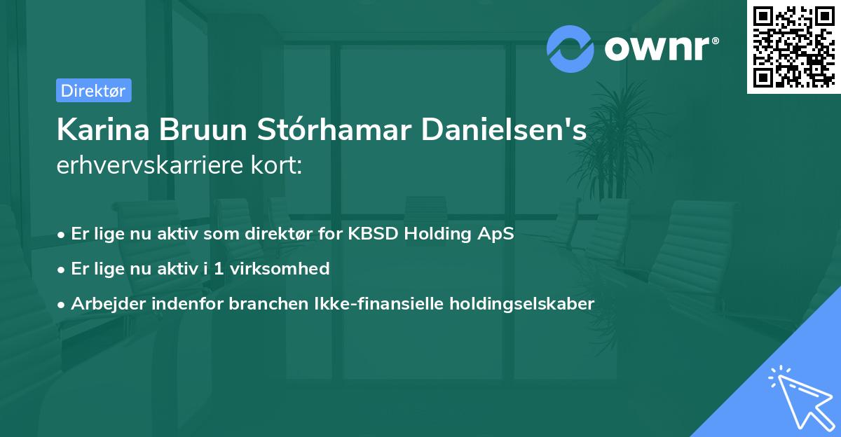 Karina Bruun Stórhamar Danielsen's erhvervskarriere kort