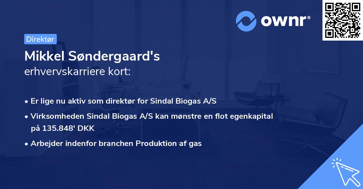 Mikkel Søndergaard's erhvervskarriere kort