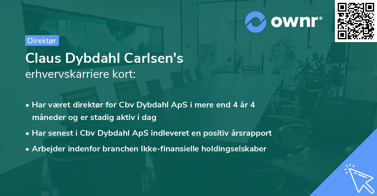 Claus Dybdahl Carlsen's erhvervskarriere kort