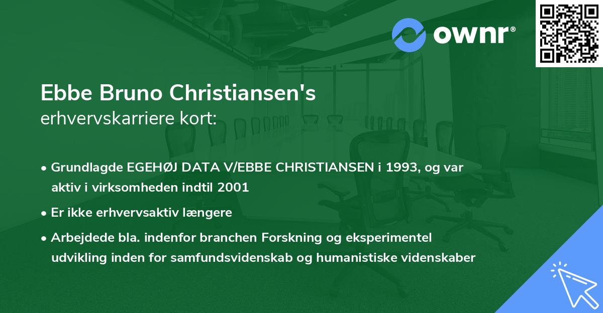 Ebbe Bruno Christiansen's erhvervskarriere kort