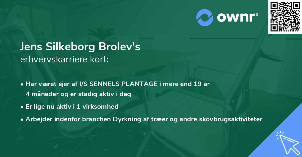 Jens Silkeborg Brolev's erhvervskarriere kort