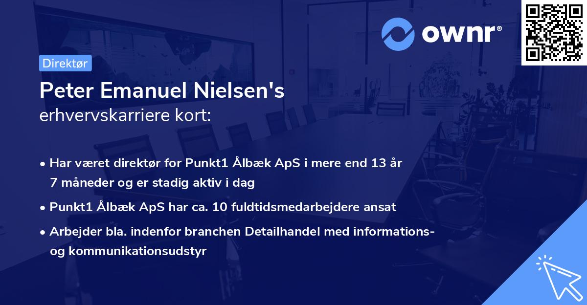 Peter Emanuel Nielsen's erhvervskarriere kort