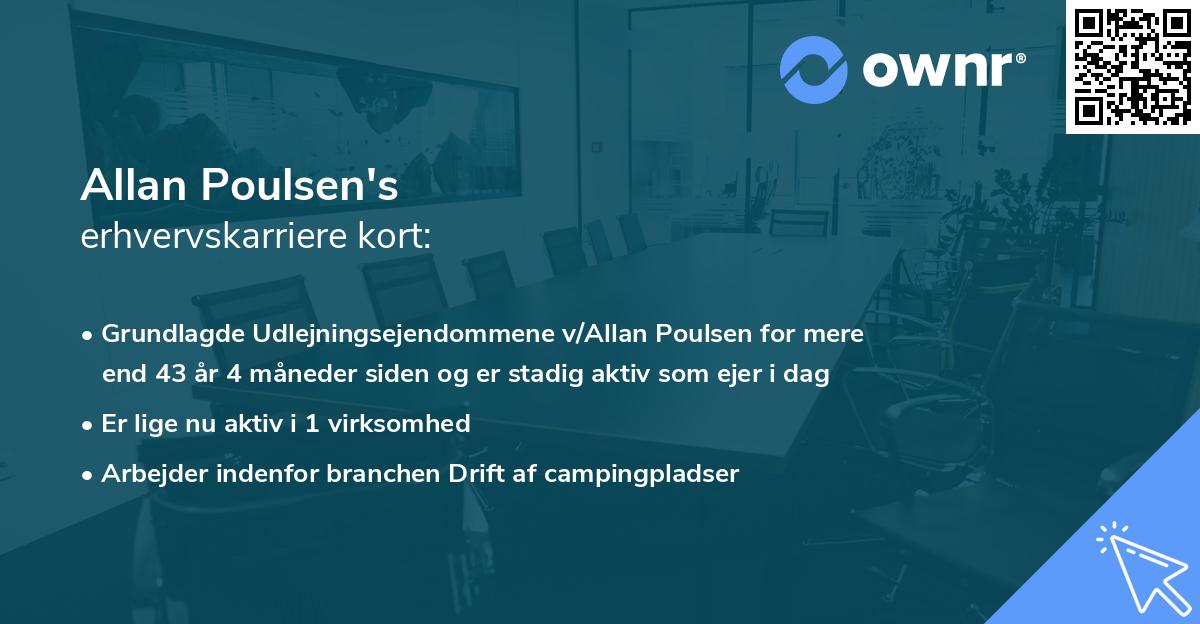 Allan Poulsen's erhvervskarriere kort