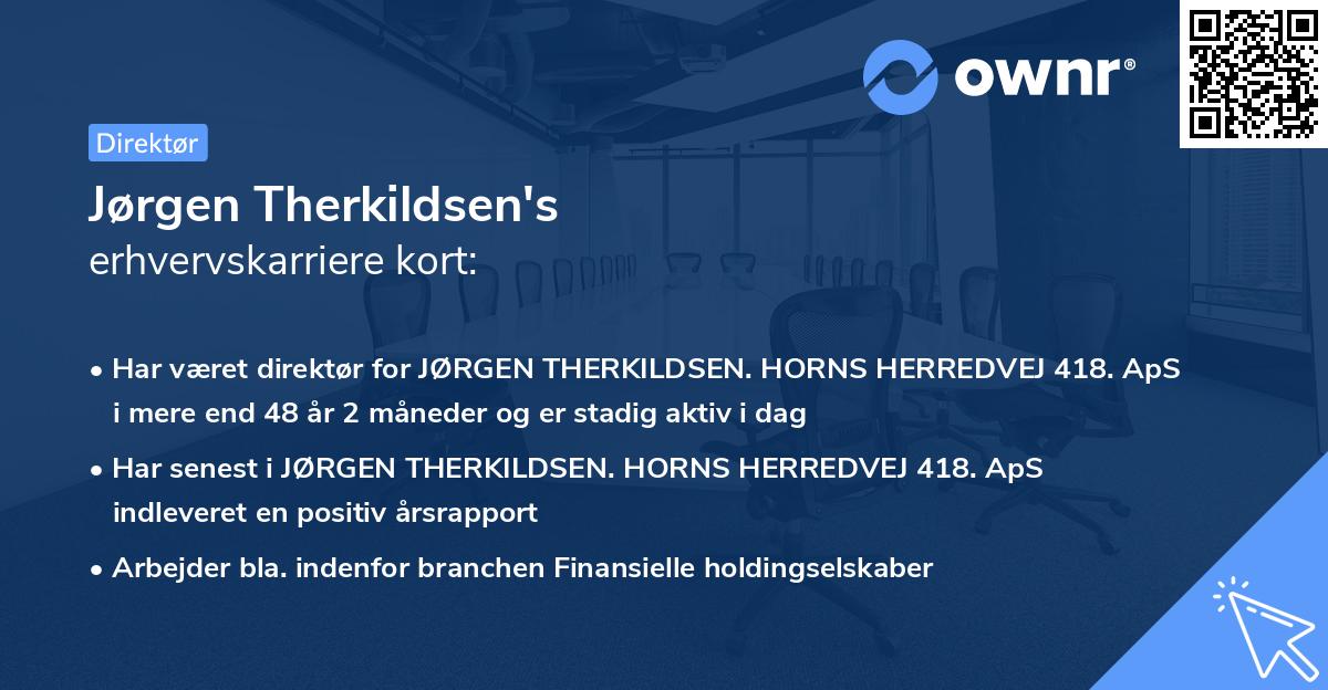 Jørgen Therkildsen's erhvervskarriere kort