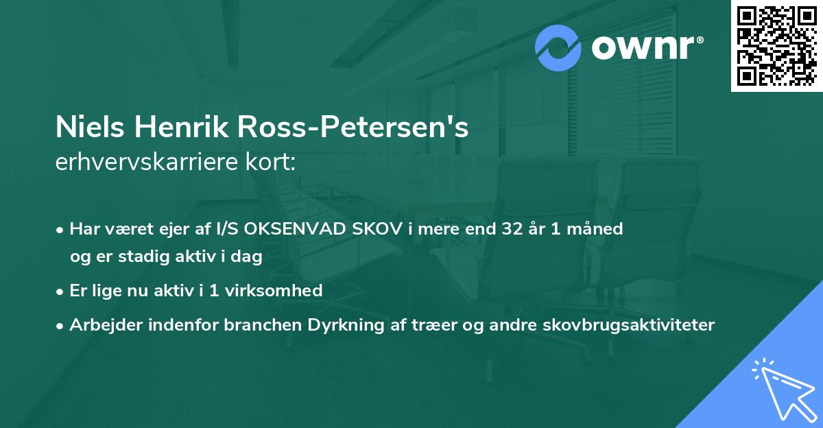 Niels Henrik Ross-Petersen's erhvervskarriere kort