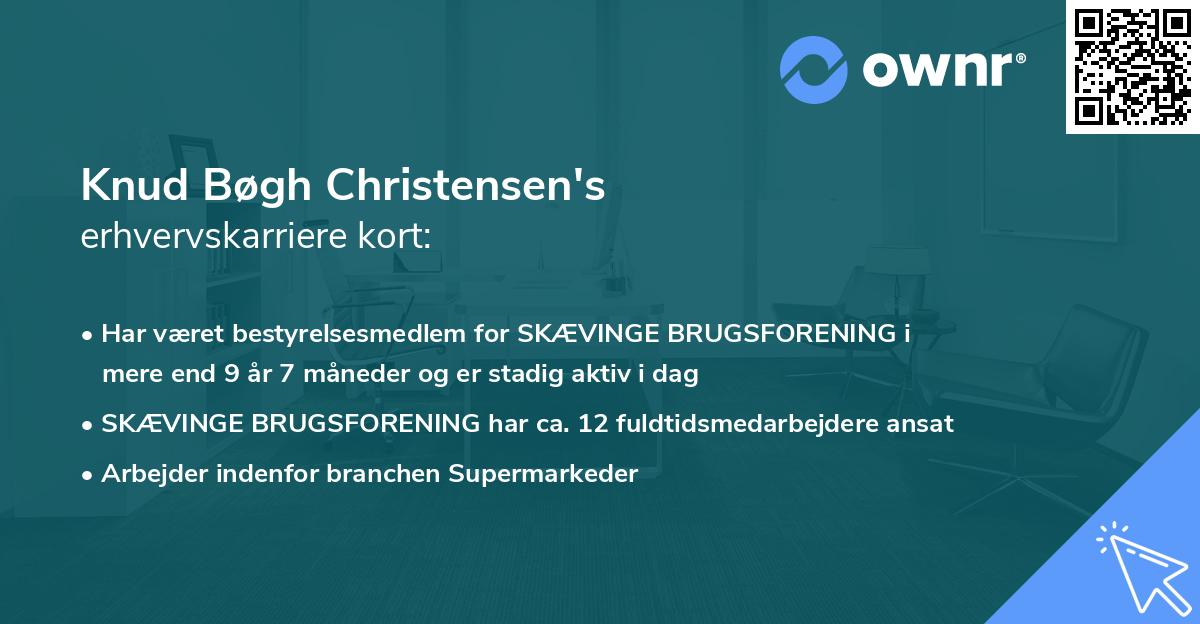 Knud Bøgh Christensen's erhvervskarriere kort