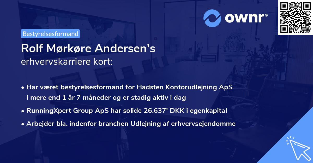Rolf Mørkøre Andersen's erhvervskarriere kort