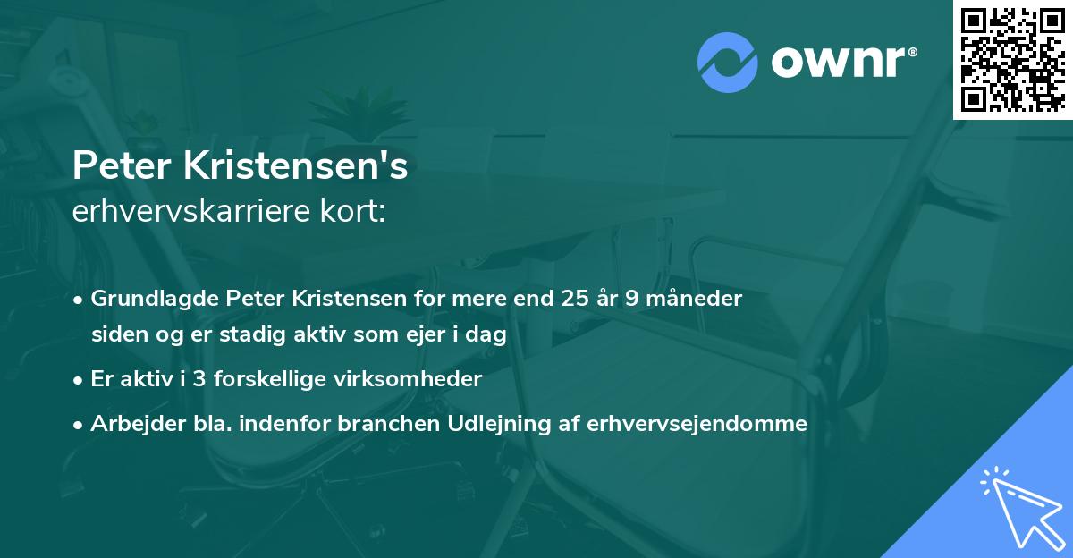 Peter Kristensen's erhvervskarriere kort
