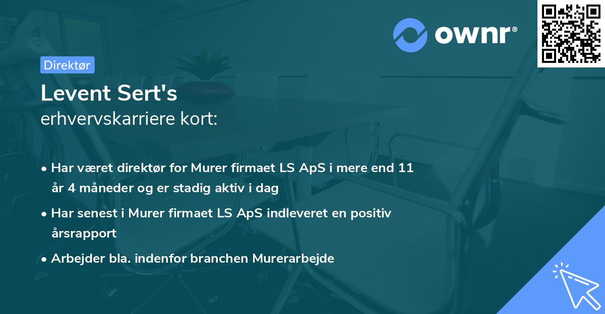 Levent Sert's erhvervskarriere kort