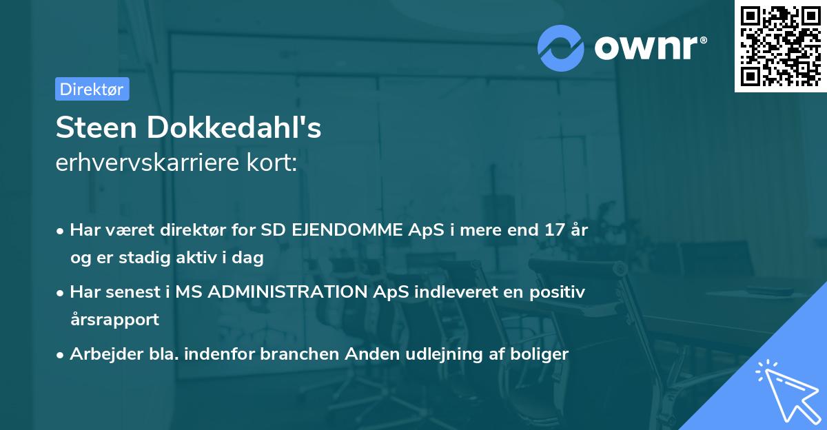 Steen Dokkedahl's erhvervskarriere kort